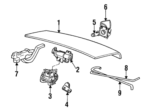 1991 Lincoln Continental Trunk Lock Solenoid Diagram for F4OY5443200A