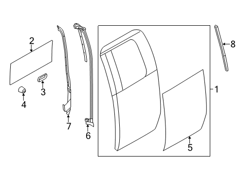 2011 Ford F-150 Rear Door Outer Panel Diagram for 9L3Z-1824701-A