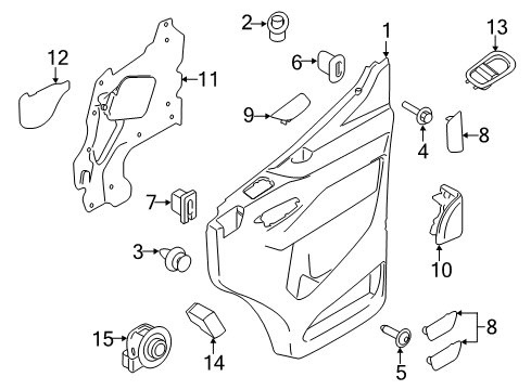 2015 Ford Transit-150 Mirrors Window Switch Diagram for BK3Z-14529-A