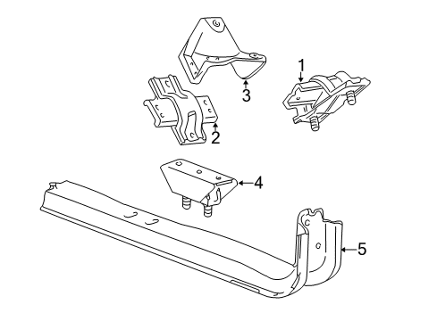 2003 Ford F-350 Super Duty Engine & Trans Mounting Mount Bracket Diagram for F81Z-6031-AA