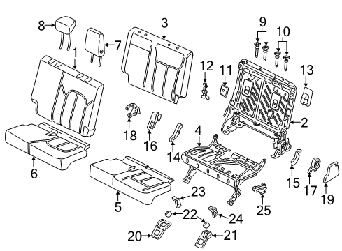 2019 Lincoln Navigator Power Seats Adjust Motor Diagram for JU5Z-14547-D