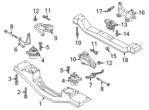 2021 Ford Transit-250 Engine & Trans Mounting Upper Support Diagram for CK4Z-6038-B