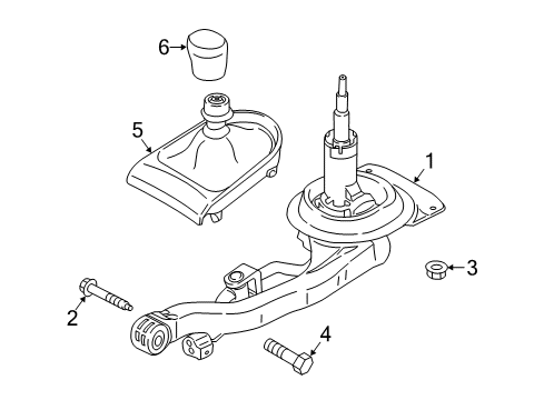 2020 Ford Mustang Gear Shift Control Gear Shift Assembly Diagram for FR3Z-7210-F