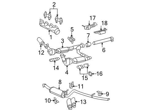 2008 Ford F-150 Exhaust Manifold Gasket Diagram for XR3Z-9448-AA