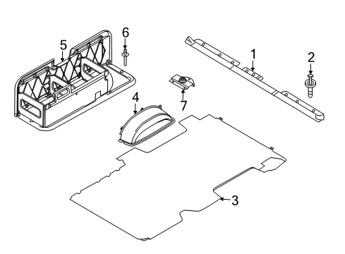 2009 Ford E-150 Interior Trim - Rear Body Floor Mat Diagram for 8C2Z-2813046-AA