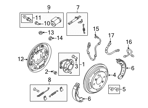 2019 Ford Fiesta Rear Brakes Backing Plate Plug Diagram for -W710351-S300