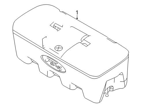 2013 Ford F-150 Storage Compartment Storage Box Diagram for 8L3Z-17N004-A
