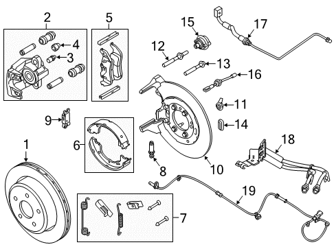 2011 Ford Ranger Parking Brake Mount Plate Plug Diagram for F58Z-2092-A