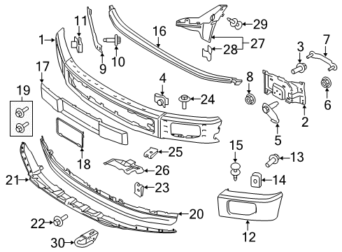 2015 Ford F-150 Front Bumper Air Deflector Diagram for FL3Z-17626-AA