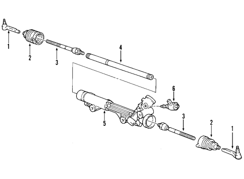 2002 Lincoln LS P/S Pump & Hoses, Steering Gear & Linkage Power Steering Pressure Hose Diagram for 2W4Z-3A719-AA