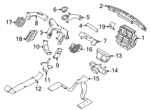 2015 Ford Police Interceptor Sedan Ducts Air Chamber Assembly Diagram for CG1Z-18471-A