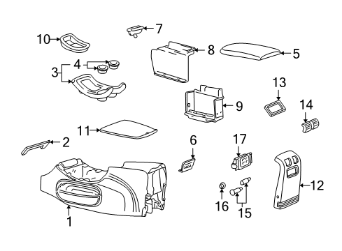 2001 Ford Expedition Floor Console Mat Diagram for YL1Z-78046B76-AA