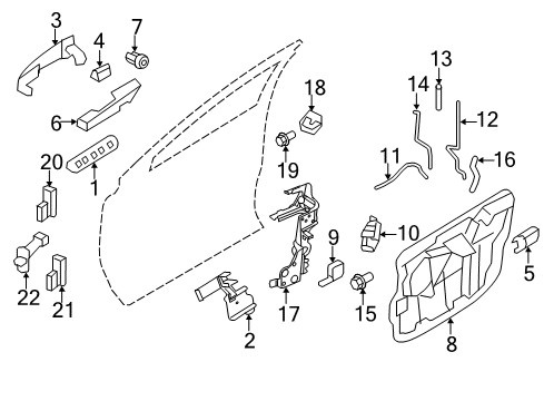 2007 Ford Edge Front Door Window Switch Diagram for 6L2Z-14529-BAA