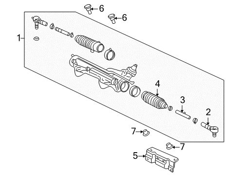 2004 Lincoln Aviator P/S Pump & Hoses, Steering Gear & Linkage Outer Tie Rod Diagram for 2C5Z-3A130-AA