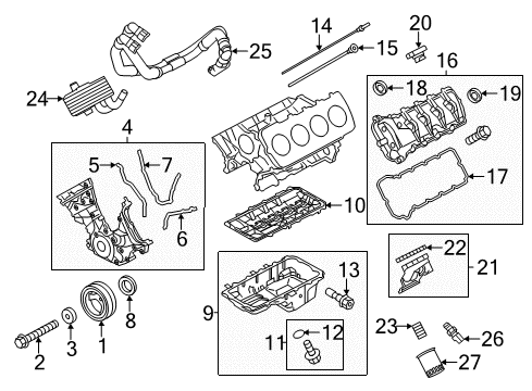 2013 Ford Mustang Filters Dipstick Diagram for BR3Z-6750-A