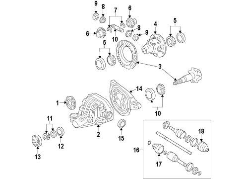 2009 Mercury Mountaineer Rear Axle, Axle Shafts & Joints, Differential, Drive Axles, Propeller Shaft Drive Shaft Diagram for 7L2Z-4602-B