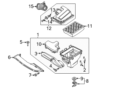 2013 Ford Fusion Air Intake Lower Housing Diagram for DS7Z-9A600-C