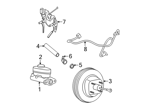 2006 Mercury Mountaineer Hydraulic System Booster Check Valve Diagram for F8CZ-2365-AA