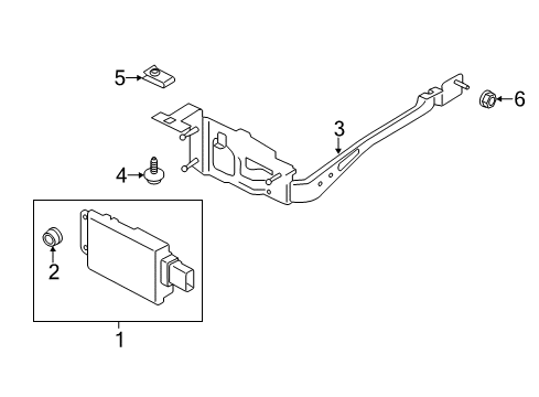 2021 Ford Mustang Cruise Control Mount Bracket Diagram for JR3Z-14C022-AA