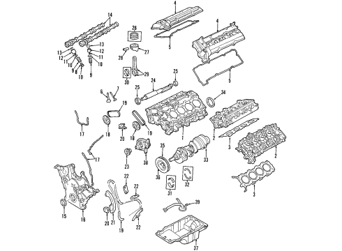 1998 Ford Taurus Engine Parts, Mounts, Cylinder Head & Valves, Camshaft & Timing, Oil Pan, Oil Pump, Balance Shafts, Crankshaft & Bearings, Pistons, Rings & Bearings Timing Cover Front Seal Diagram for F5AZ-6700-A