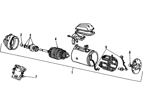 1988 Ford Tempo Battery Positive Cable Diagram for E43Z14431B