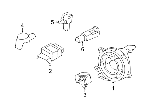 2017 Ford Focus Air Bag Components Side Impact Inflator Module Diagram for G1EZ-99611D10-A
