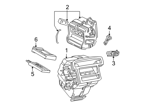 2003 Ford Escape Heater Core & Control Valve Seal Diagram for 92OZ-18658-CA