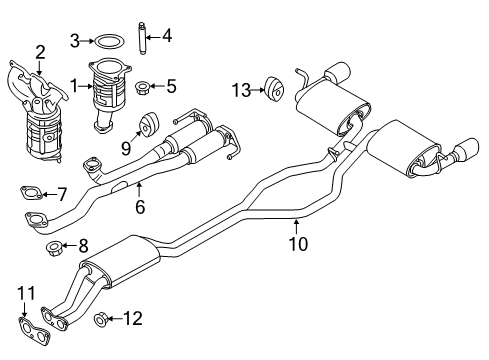2014 Ford Edge Exhaust Components Front Pipe Diagram for CT4Z-5G274-A