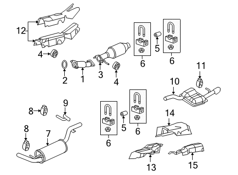 2008 Ford Focus Exhaust Components Connector Diagram for 3S4Z-5K256-AA