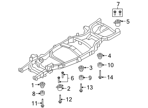 2012 Lincoln Navigator Frame & Components Mount Bolt Diagram for -W713789-S439