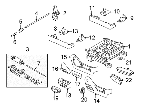 2011 Ford F-150 Tracks & Components Track Cover Diagram for 9L3Z-1662187-LA
