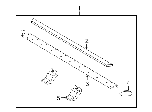 2008 Ford F-150 Running Board Step Bar Diagram for 7L3Z-16458-B