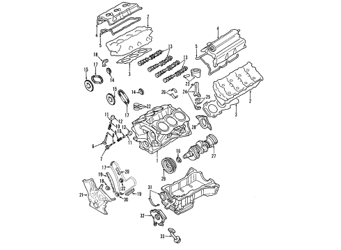 2008 Ford Edge Engine Parts, Mounts, Cylinder Head & Valves, Camshaft & Timing, Oil Pan, Oil Pump, Crankshaft & Bearings, Pistons, Rings & Bearings, Variable Valve Timing Transmission Mount Diagram for 8T4Z-6068-A