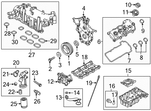 2015 Ford Taurus Filters Filter Element Diagram for 7T4Z-9601-A