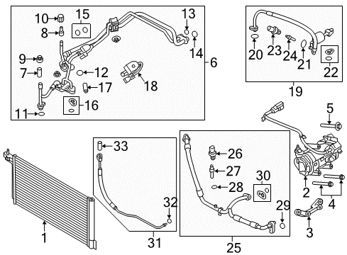2015 Ford Focus Air Conditioner Expansion Valve Diagram for F1FZ-19849-A
