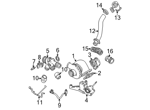 1999 Ford F-350 Super Duty Powertrain Control Support Housing Diagram for 5C3Z-6V639-ARM