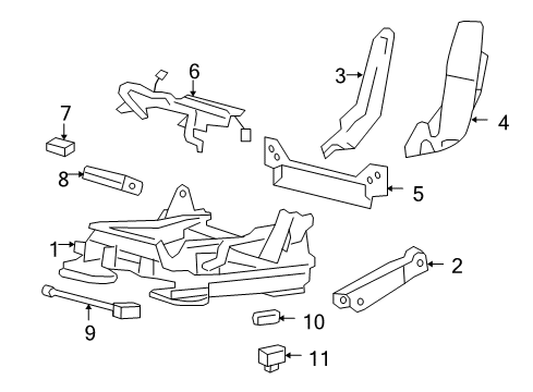 2008 Ford F-150 Heated Seats Cover Diagram for 4L3Z-18672A29-AAC