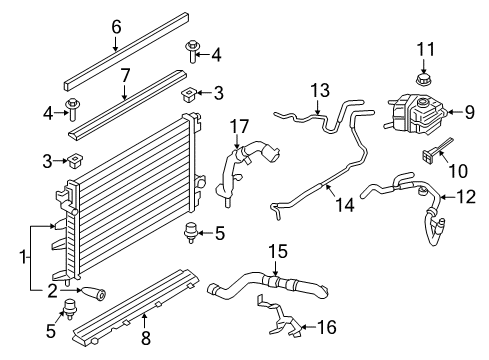 2020 Lincoln Continental Radiator & Components Reservoir Diagram for G3GZ-8A080-A