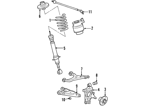 2005 Lincoln Navigator Rear Suspension Components, Lower Control Arm, Upper Control Arm, Ride Control, Stabilizer Bar Bearing Kit Diagram for 6L1Z-1109-F