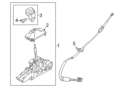 2020 Ford F-150 Gear Shift Control - AT Boot Diagram for JL3Z-7277-FB