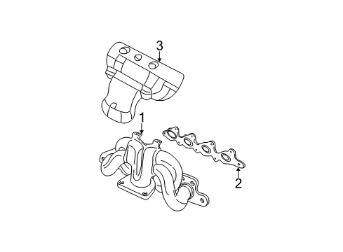 2005 Ford Focus Exhaust Manifold Exhaust Manifold Diagram for 5S4Z-5G232-CA