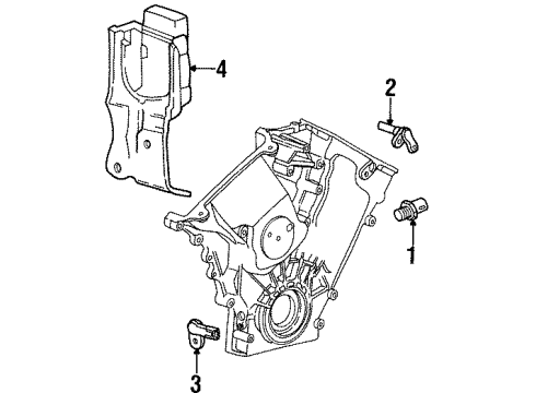 1996 Ford Taurus Powertrain Control Ignition Coil Diagram for F6DZ-12029-EA