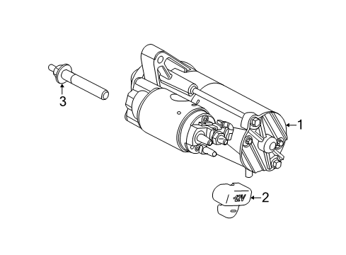 2012 Ford F-150 Starter Mount Stud Diagram for -W714290-S437