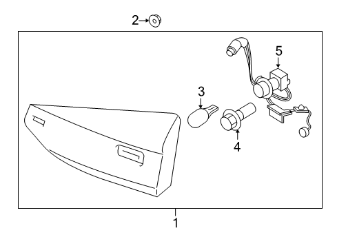 2018 Ford Fusion Bulbs Back Up Lamp Assembly Diagram for HS7Z-13405-H