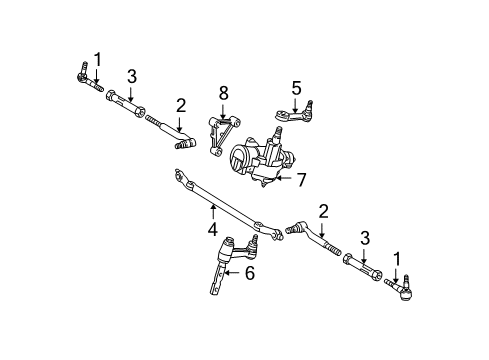 1999 Ford F-250 P/S Pump & Hoses, Steering Gear & Linkage Idler Arm Diagram for 1L3Z-3350-AB