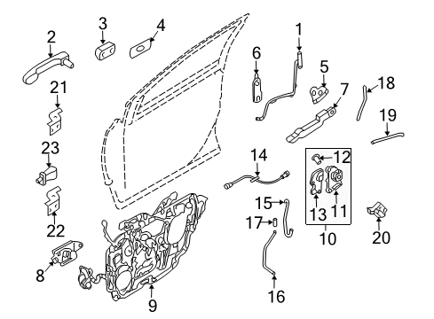 2005 Ford Five Hundred Front Door Window Motor Diagram for 8G1Z-5423395-A