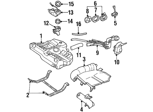 1997 Ford Escort Fuel Supply Sending Unit Diagram for F7CZ-9275-AA