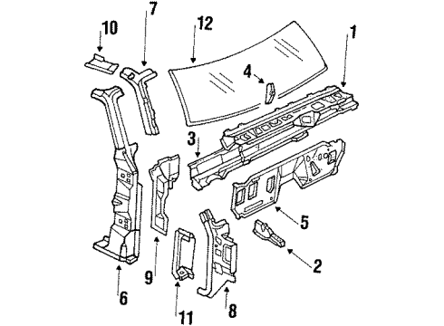 1984 Ford F-350 Cowl Motor Diagram for E2TZ-17V508-AARM