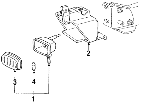 1991 Ford Ranger Fog Lamps Lens Diagram for E9TZ15L203A