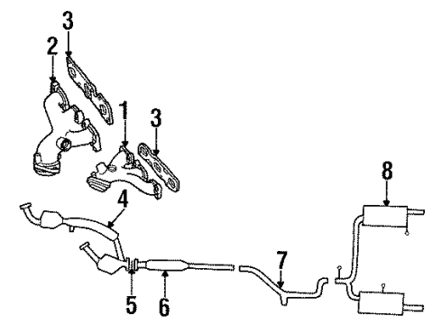 1997 Mercury Sable Exhaust Manifold Manifold Diagram for F5DZ9431C